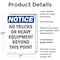 Signmission No Trucks Or Heavy Equipment Beyond OSHA Notice Sign, Plastic, 7in W x 10in L, 2PK OS-2PACK-NS-P-710-V-15017 - alternate 4